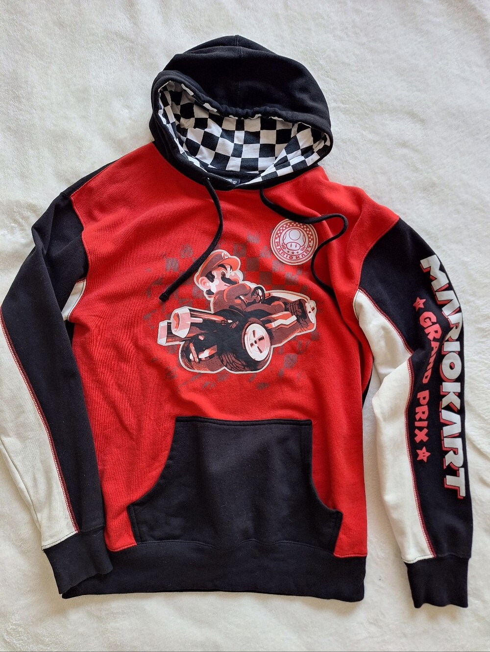 Universal Studios Super Nintendo World Mario Kart Grand Prix Hoodie Colorblock S